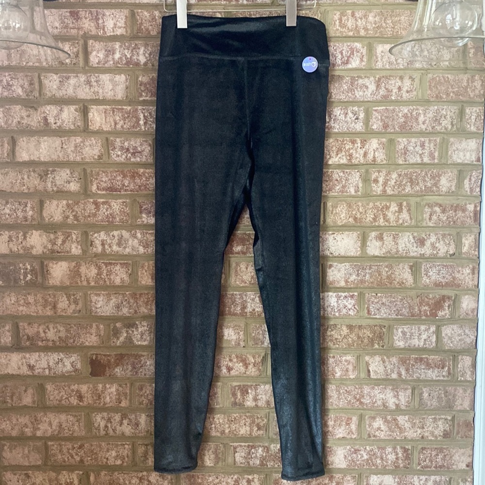 VICTORIA SECRET HIGH WAIST FULL LENGTH VELVET LEGGING LARGE NEW - Picture 2 of 8